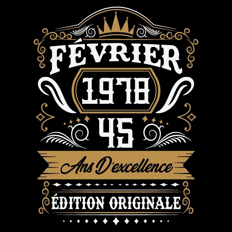 Février 1978 45 Ans Rétro Cadeau D'anniversaire