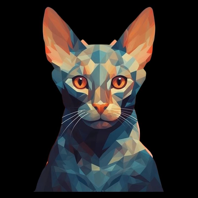 Cat - stylish, modern, abstract, artistic