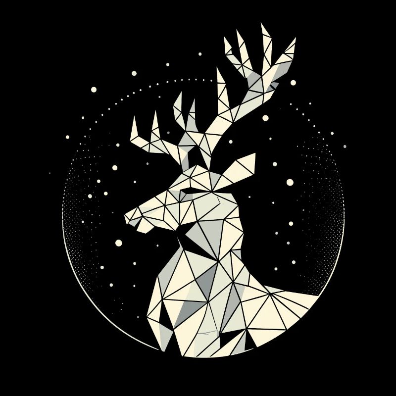 Hirsch Geweih Vektor Polygon Logo