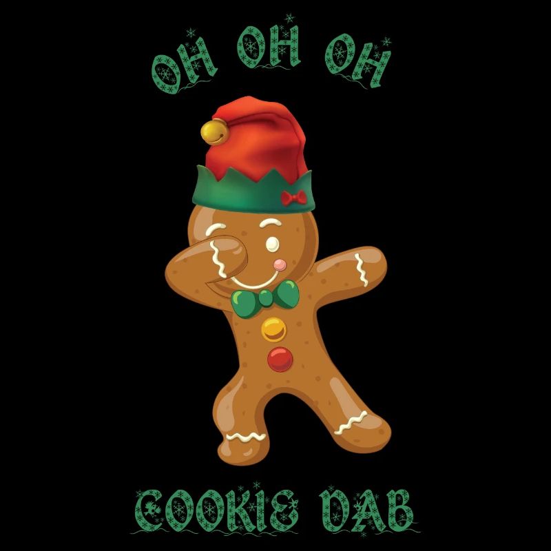 Dancing gingerbread man making a Dab