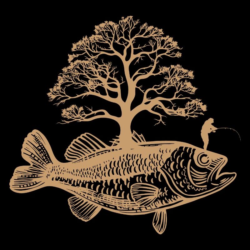 Fisch wächst Baum – Angler Design