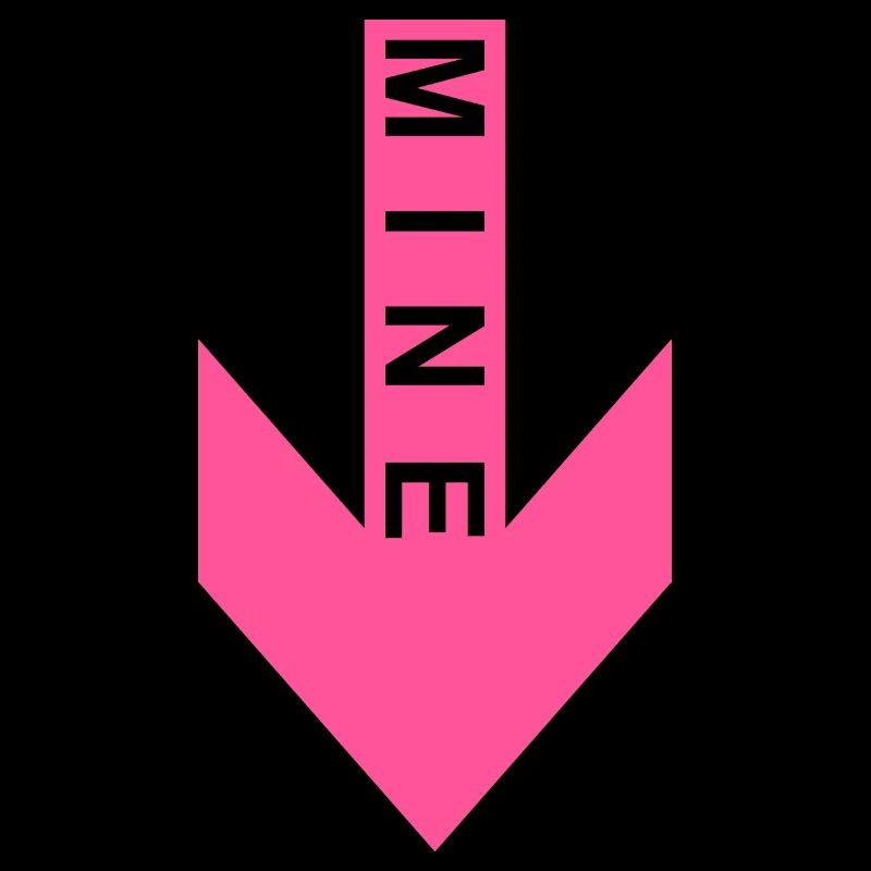 Mine flèche rose en bas