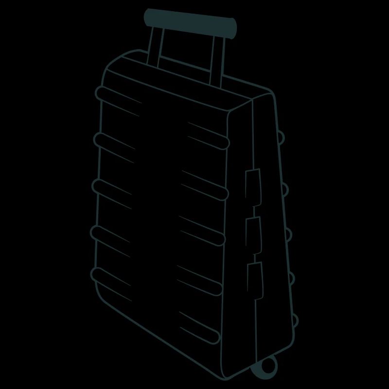 Strong tough standing upright suitcase