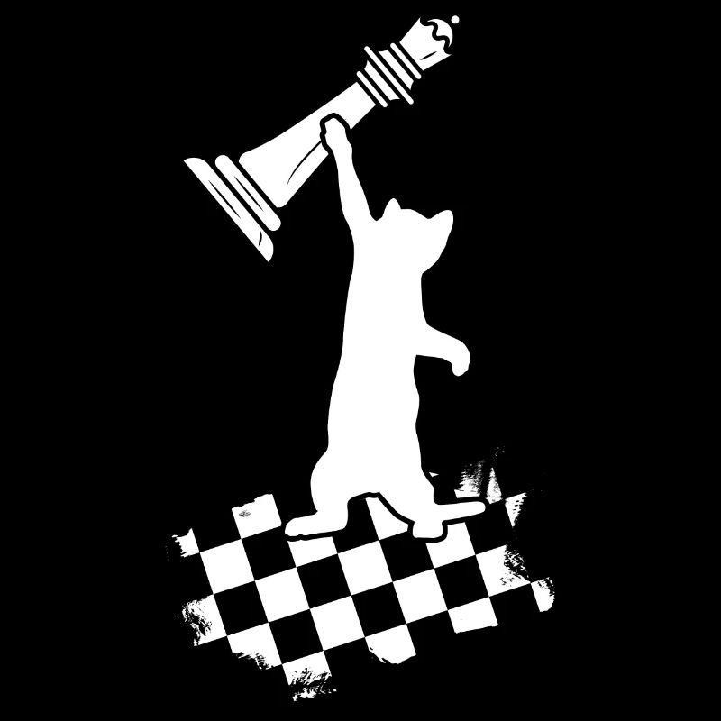 checkmate cat chess piece chessboard