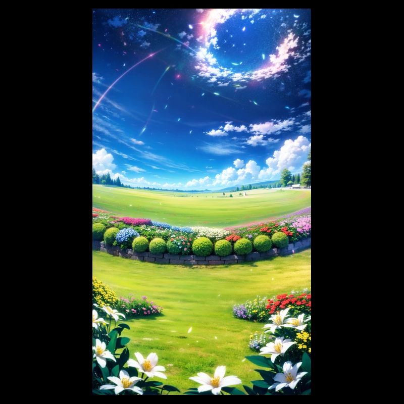 Landschaft mit 4 Bereichen, Generative KI