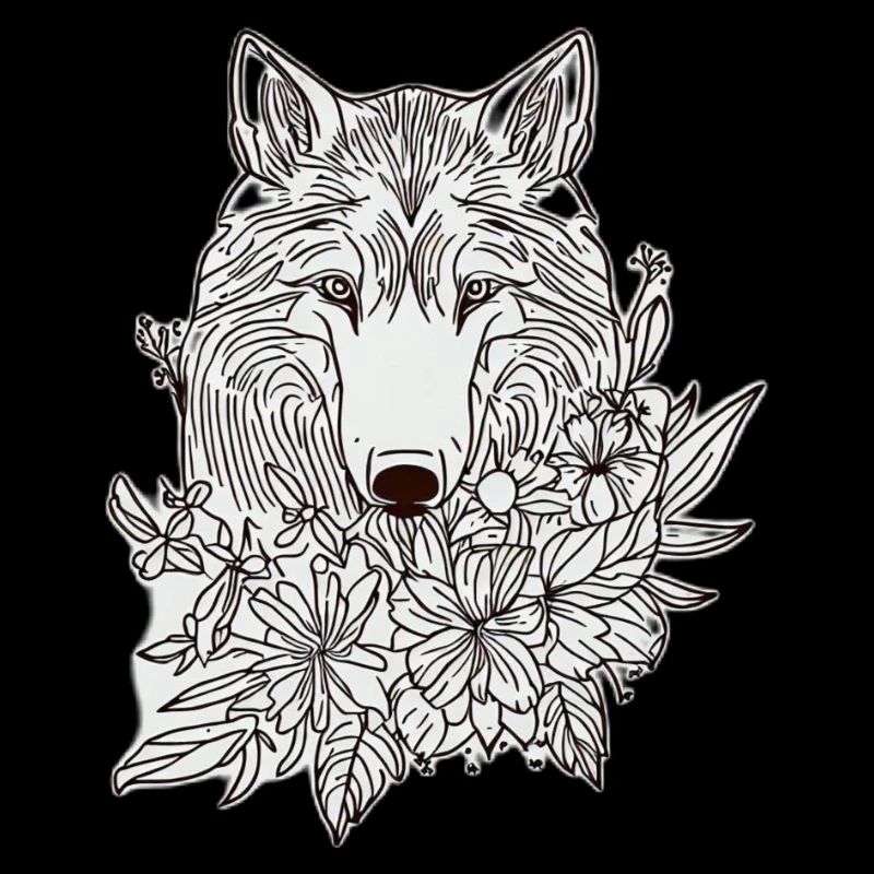 Wolfshund Blumen