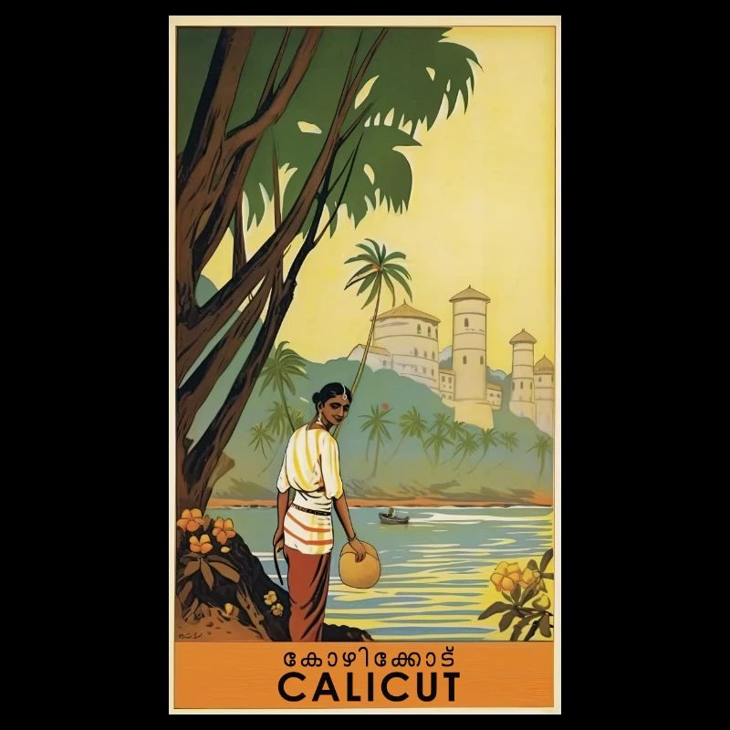 Affiche vintage classique de Calicut