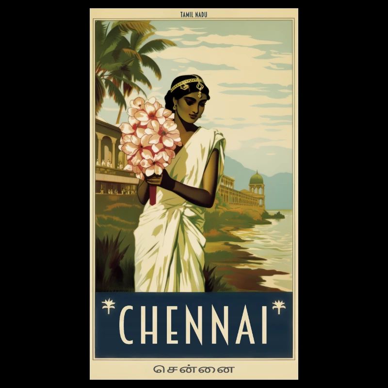 Affiche Vintage classique de Chennai