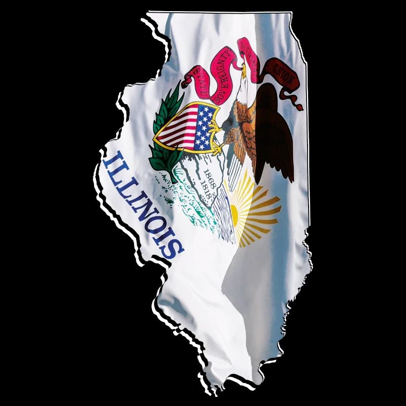 Illinois (USA) | echte Flagge | Flag Map