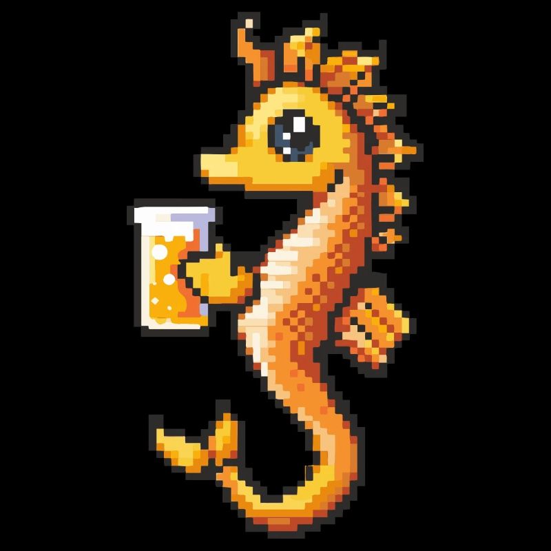 Seepferd Bier Pixel