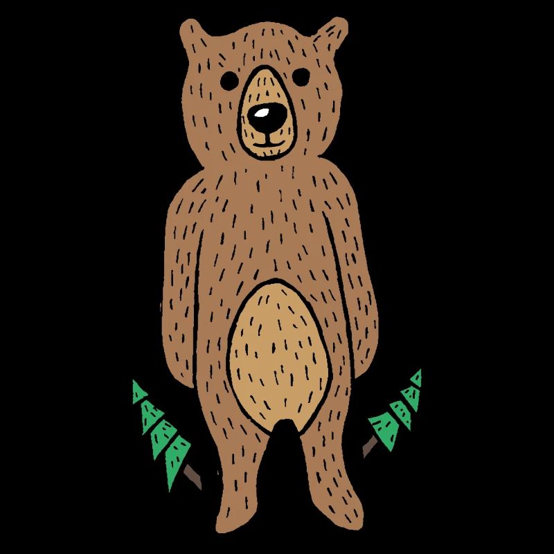 Ours drôle et mignon dans la forêt