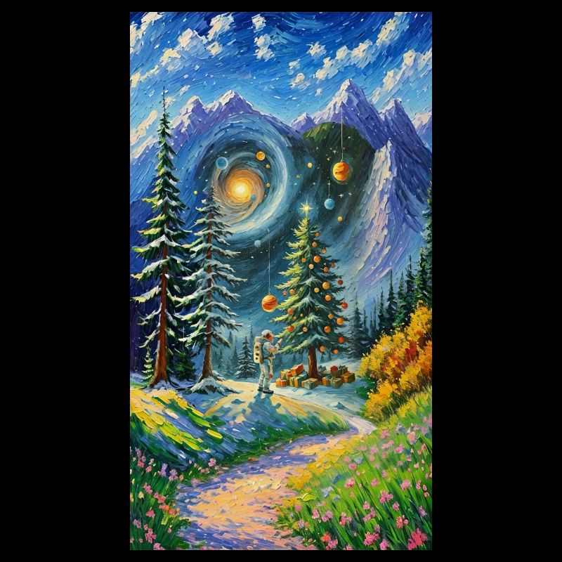 Arbre de Noël dans l’espace Arbre de Noël dans l’espace