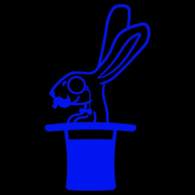 Sir Rabbit Monocle Glasses Beard Top Hat Wizard