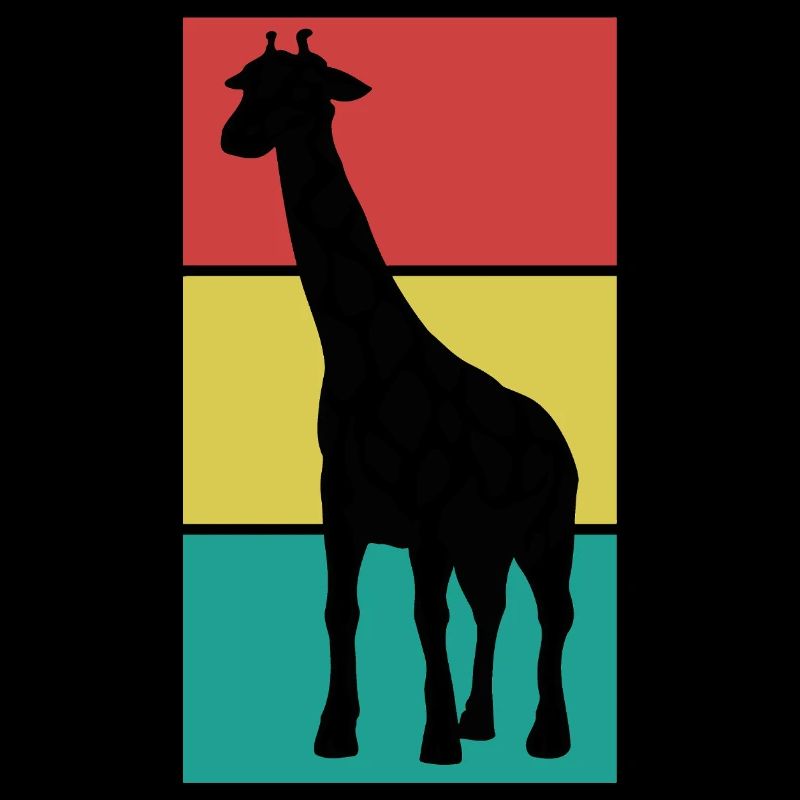 GIRAFFE on a colored background