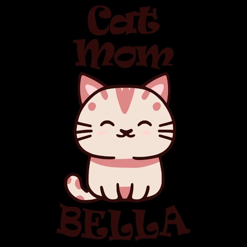 Bella Nom Prénom avec chat