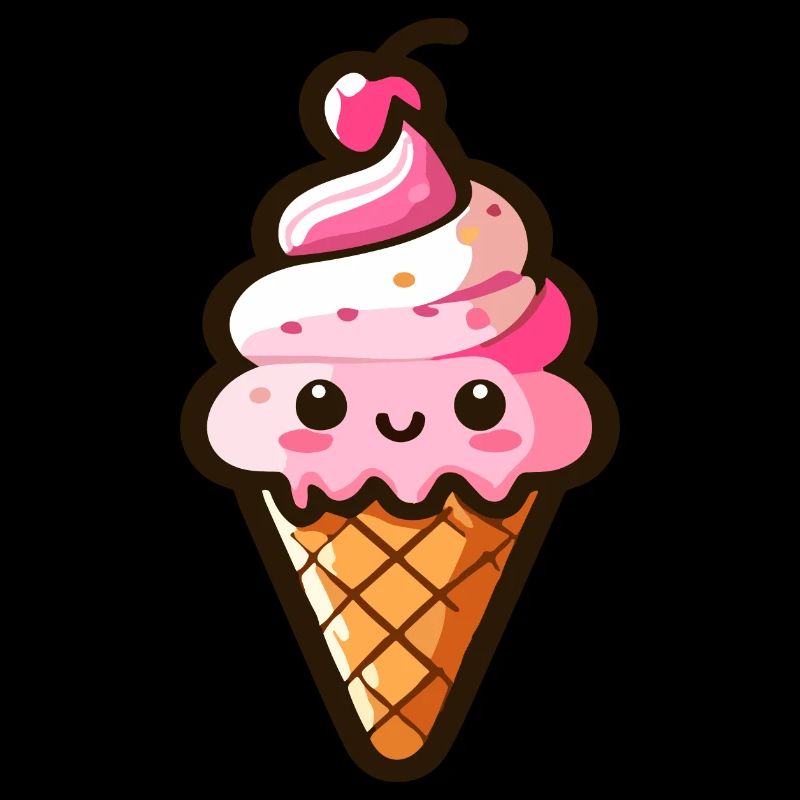 Cornet de glace a l'italienne mignonne