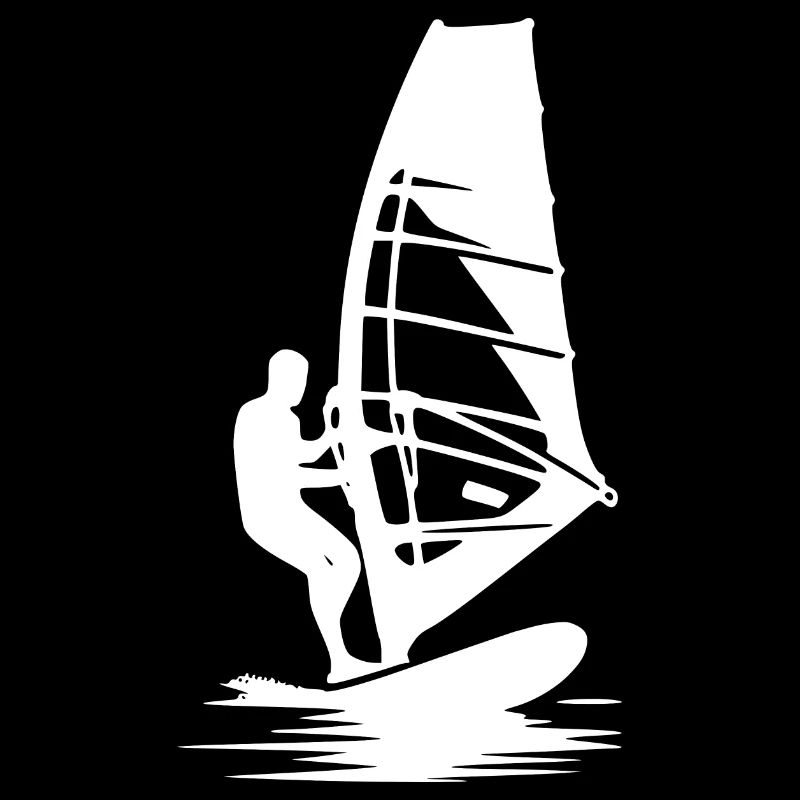 Windsurfer auf Wasser Windsurfen auf dem See