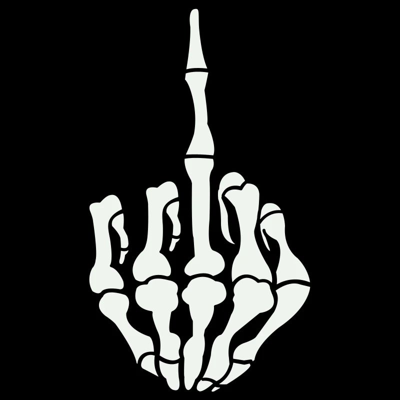 skull mittelfinger