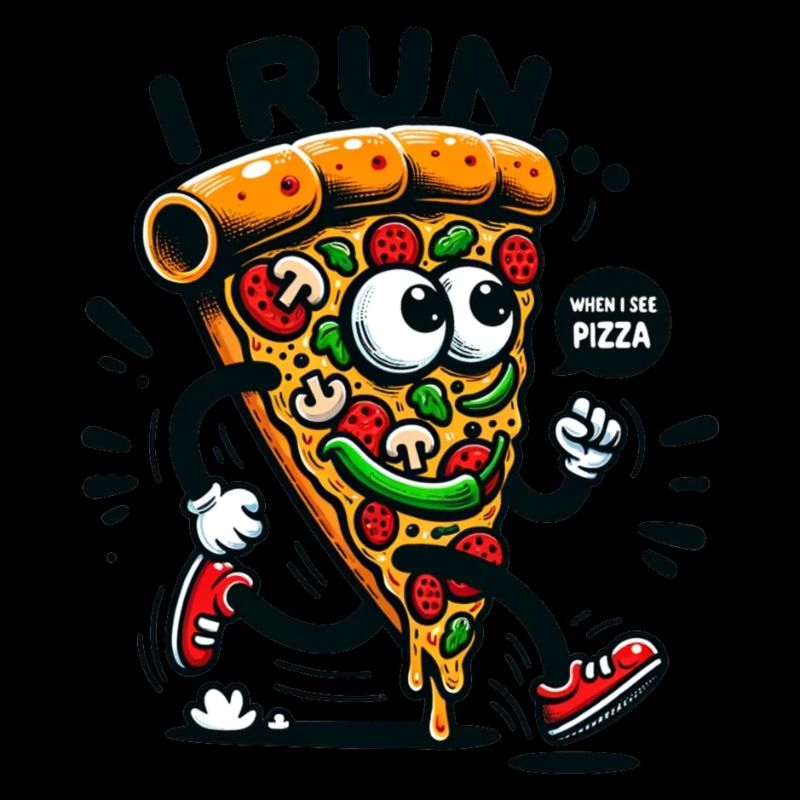 I run when I see Pizza