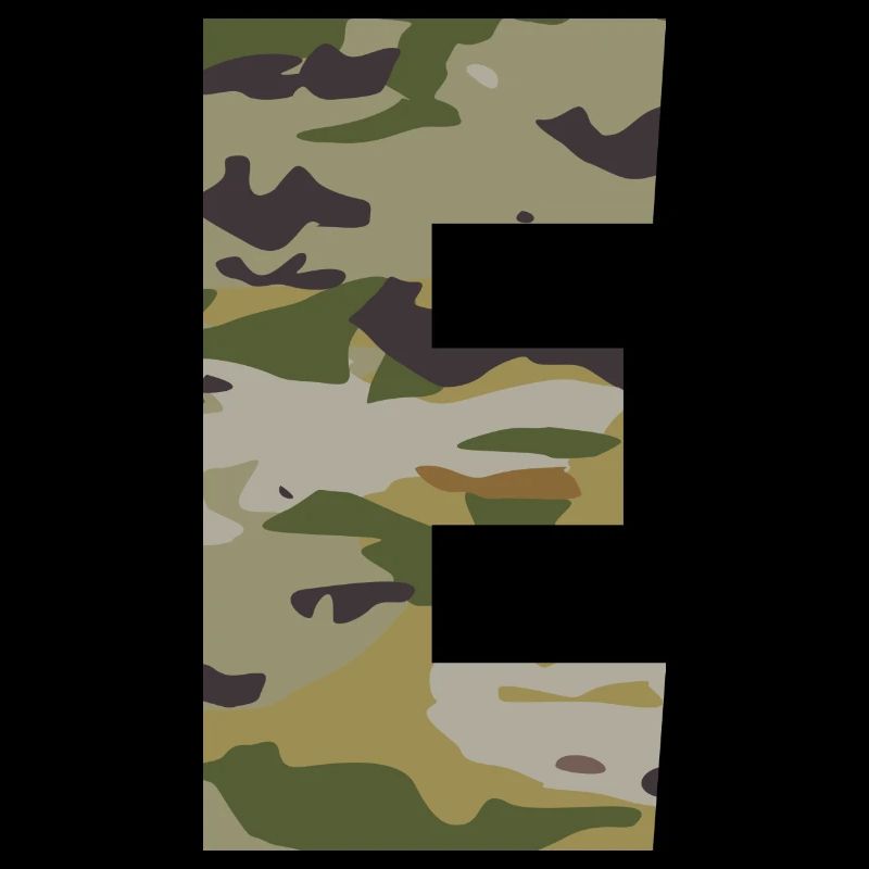 Camouflage letter E
