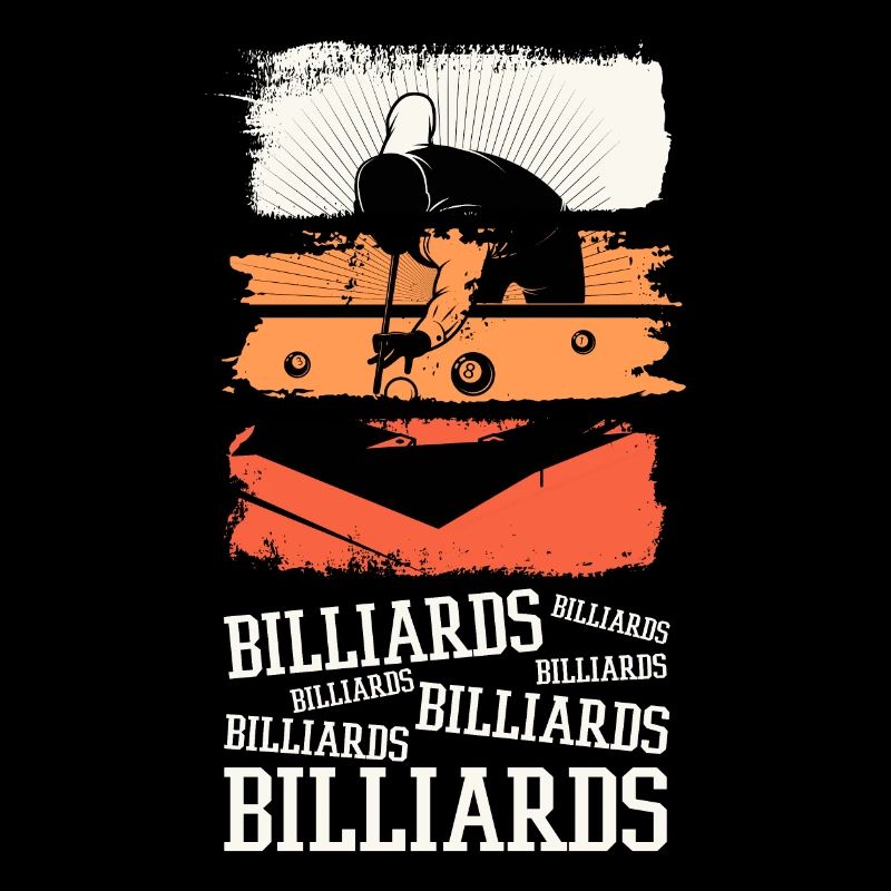 Billard Pool Snooker Queue Kugeln Vintage Retro