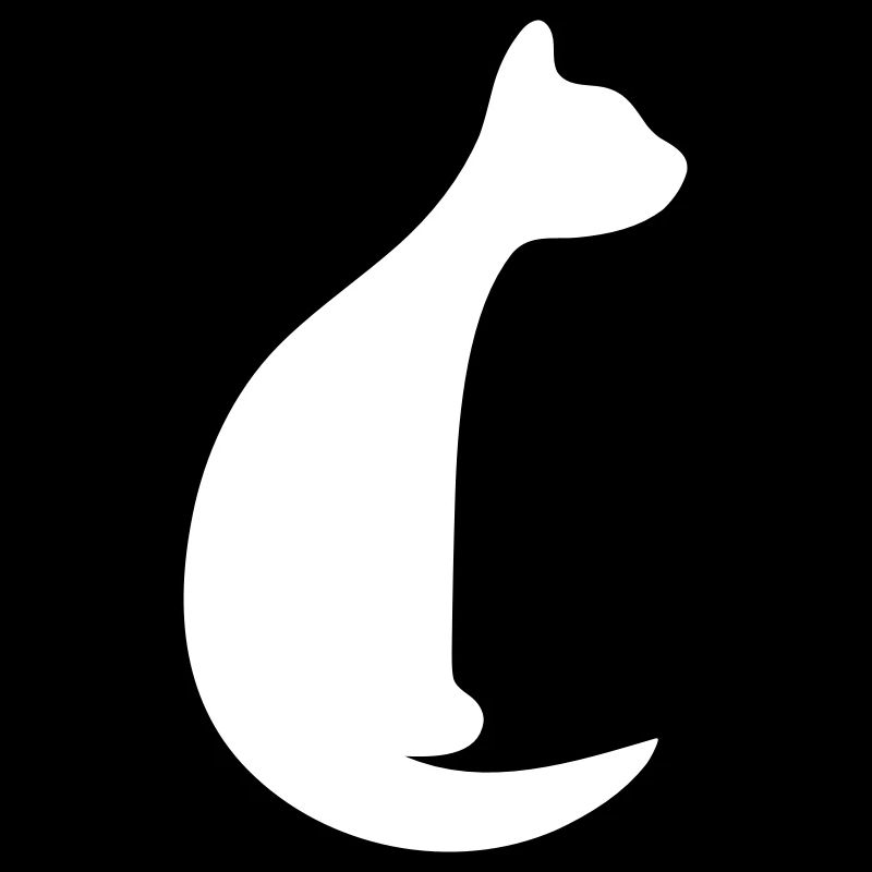 Sitzende Katze Hübsche Silhouette Schatten Umriss