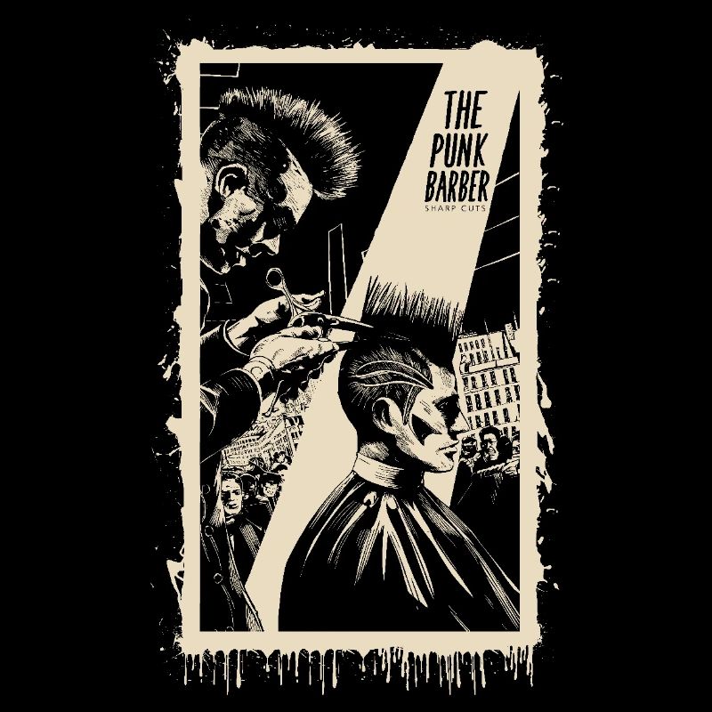Punk barber sharp cuts