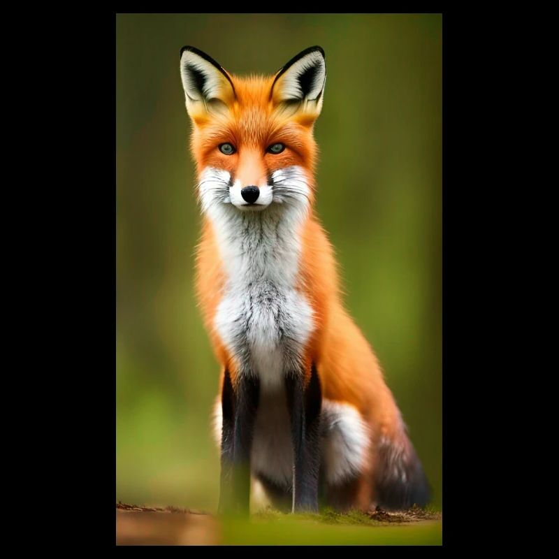 Cool Comic Portrait d’un renard dans le dessin de la forêt