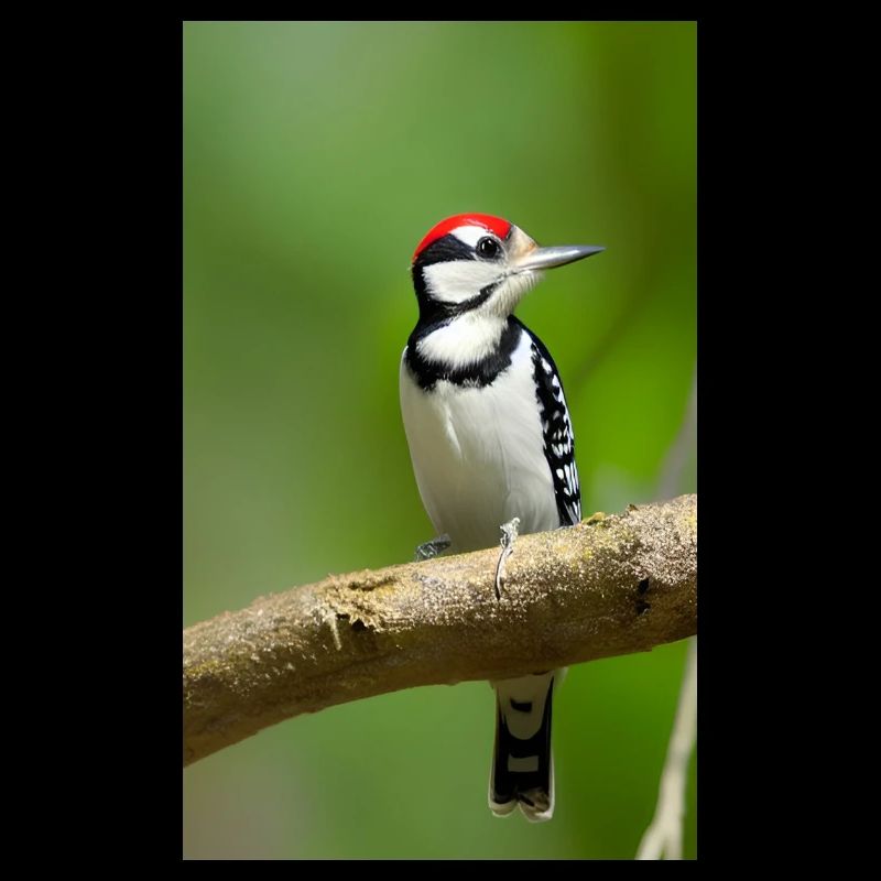 Pileated woodpecker red headed cool comic drawing