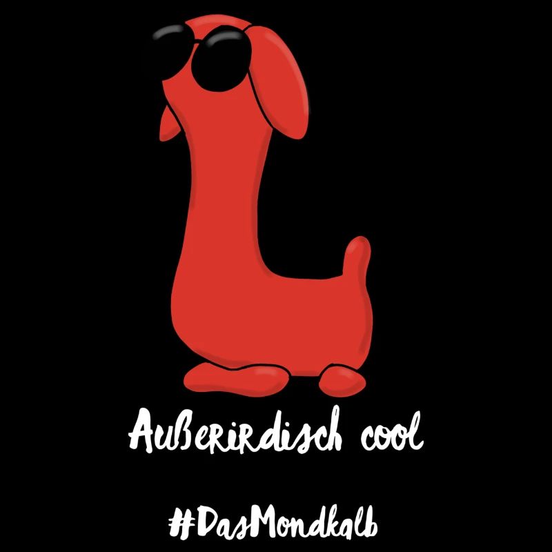 Mondkalb Außerirdisch cool in weiß