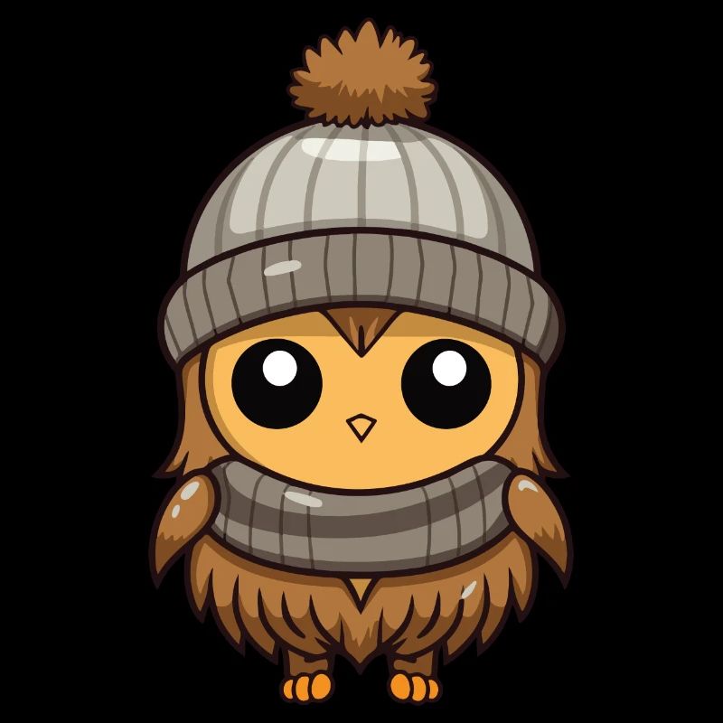 Eule Comic Winter Cozy