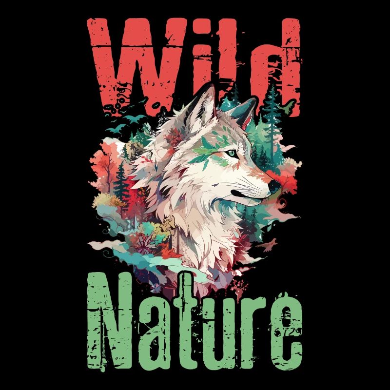 Wolf Wild Nature Wolfskopf Wildnis Wald Bäume