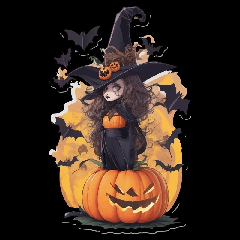 Helloween Pumpkin Witch