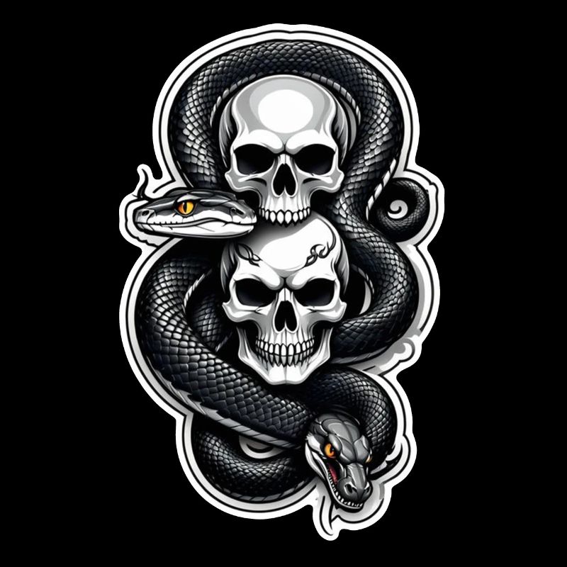 Snake Skeleton and Tattoo