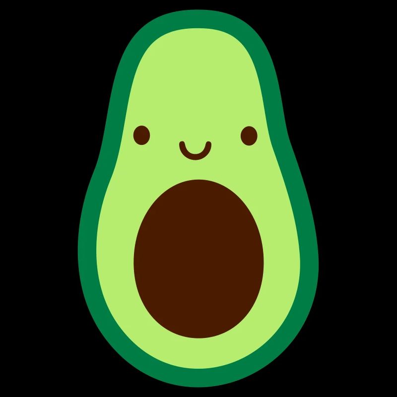 small sweet avocado face eyes mouth small never