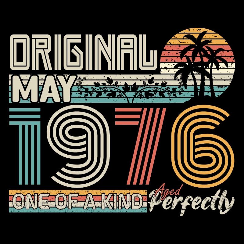 Mai 1976 anniversaire May 1976 cadeau 1976