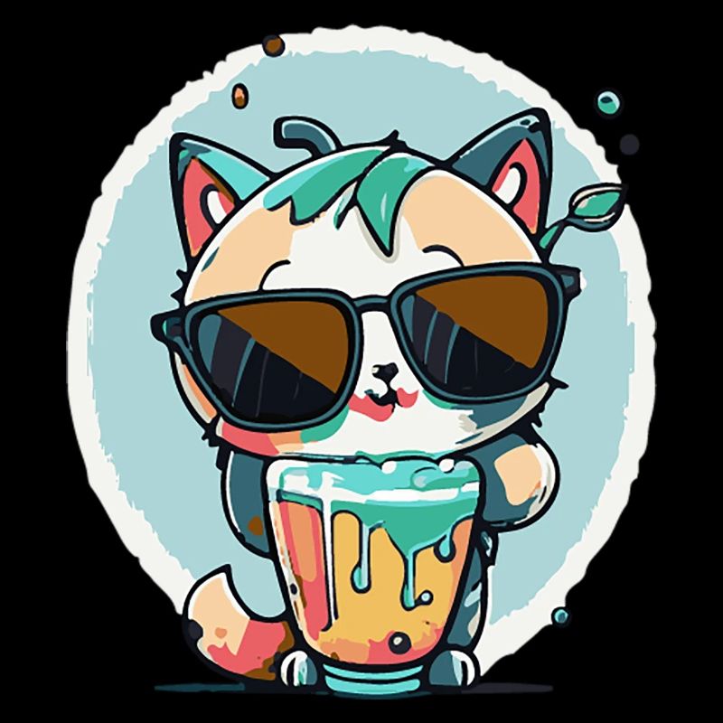 coole Katze mit Sonnenbrille