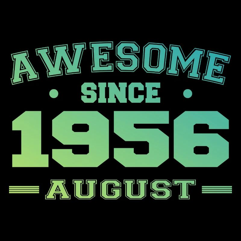 1956 August Year Birth Birthday August 1956