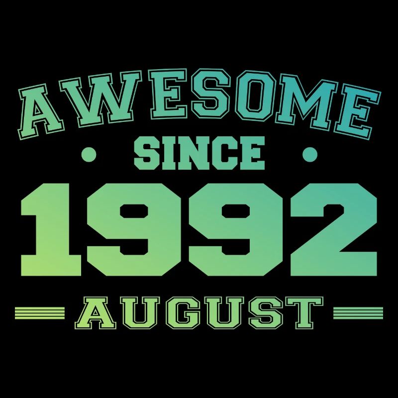1992 Août Année Naissance Anniversaire Août 1992