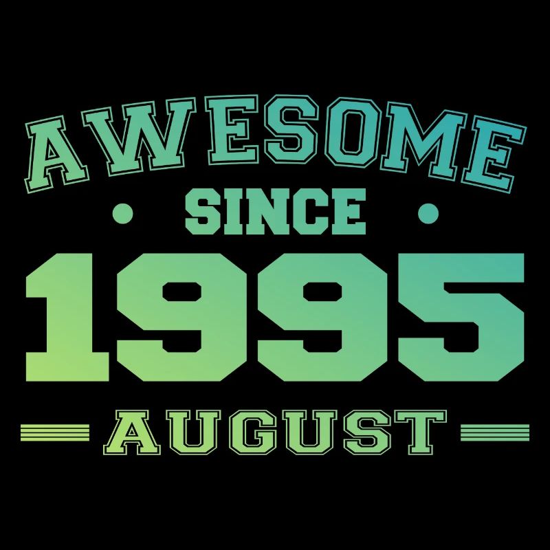 1995 Août Année Naissance Anniversaire Août 1995