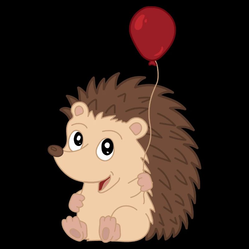 Mignon bébé hérisson avec ballon