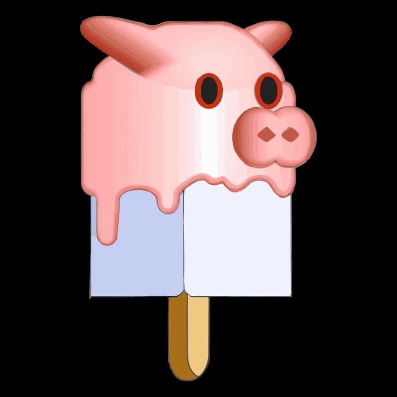 Popsicles pig's face