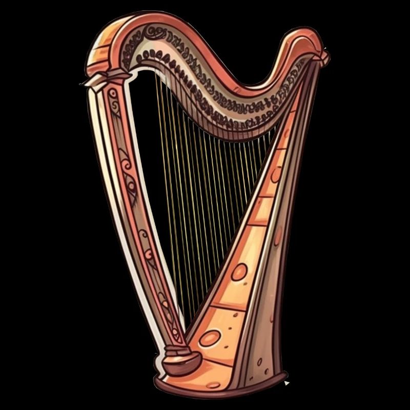 Harp in comic style