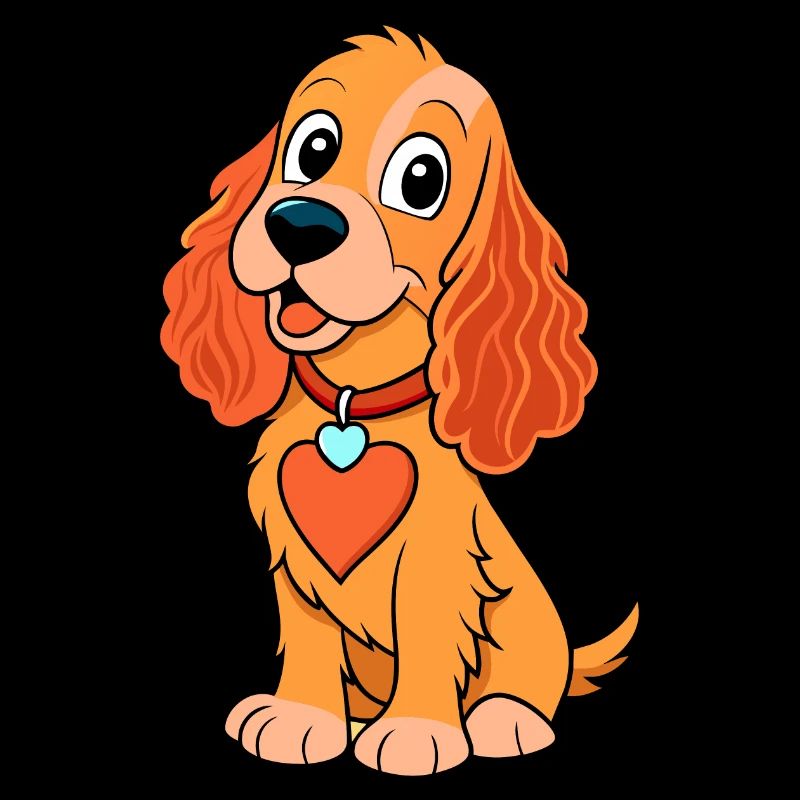 Liebevolle Cocker Spaniel Digitale Kunst