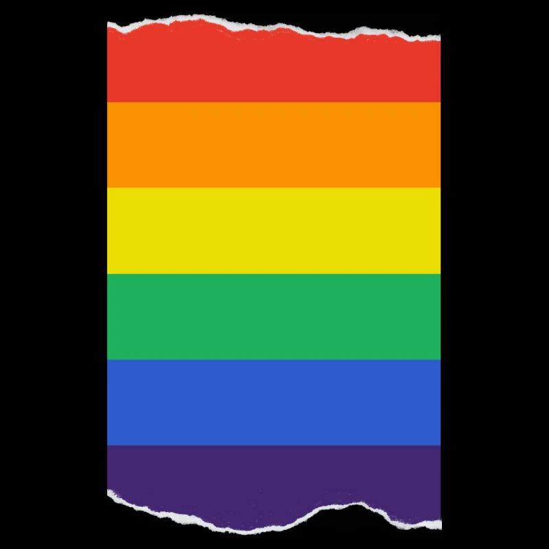 Drapeau Pride Déchiré - Liberté et Résistance LGBT