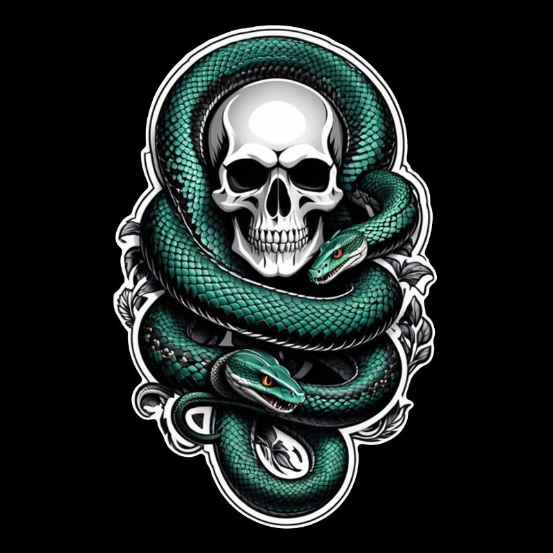Snake Skeleton and Tattoo