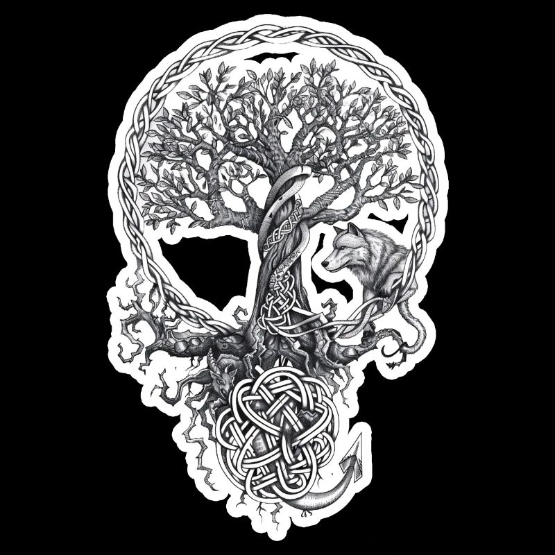 Wolf Lebensbaum mit dicken Wurzeln