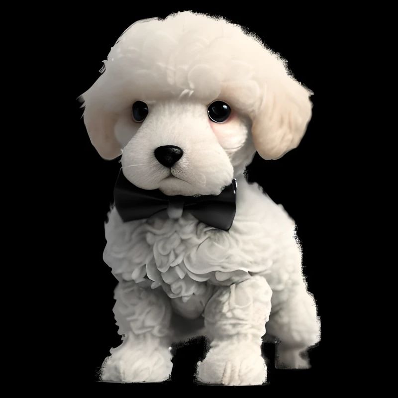 Caniche avec nœud papillon Chiot chien Propriétaire de chien Chiot caniche