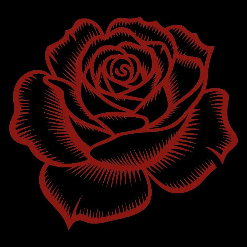 Rose - Cool Botanical Logo