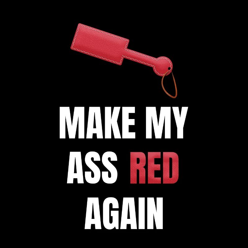Make My Ass Red again Kinky Paddle en cuir BDSM